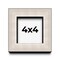 Square Minimalist Shadow Box Silver Picture Frame - UV Acrylic, Backing, Hanging Hardware